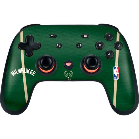 NBA Milwaukee Bucks Jersey Google Stadia Controller Skin